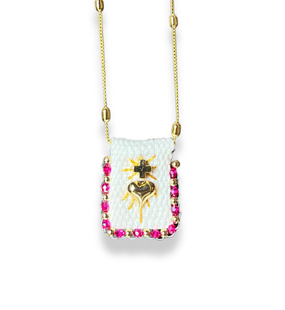 Collares Sagrado Corazon Con Chaquiras