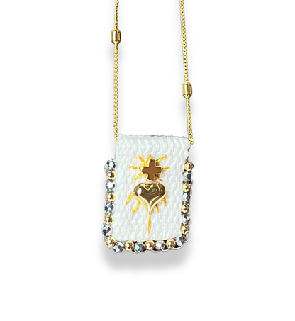 Collares Sagrado Corazon Con Chaquiras