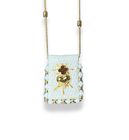 Collares Sagrado Corazon Con Chaquiras