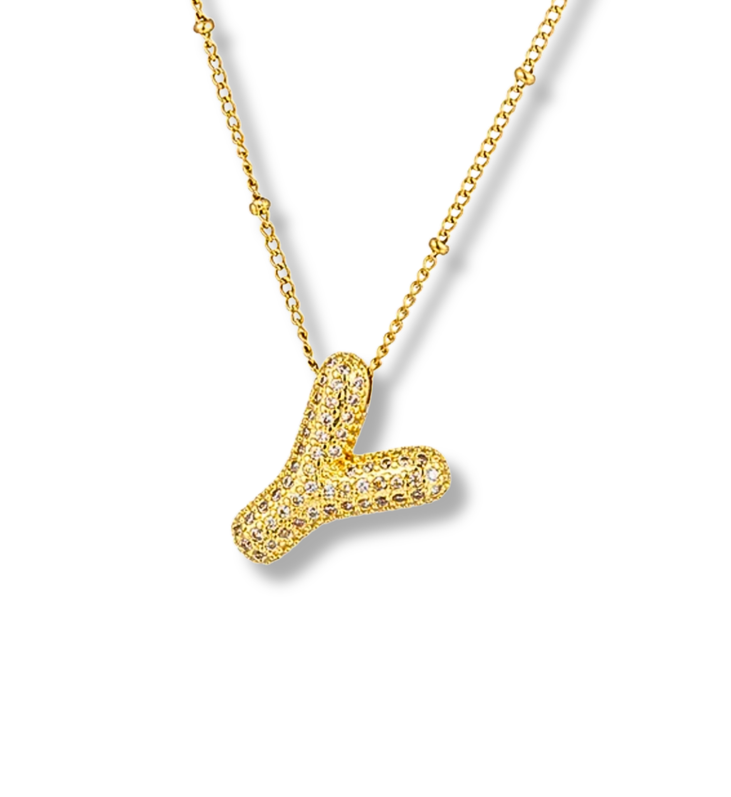 Juego de letras bumble con zirconias acero inoxidable