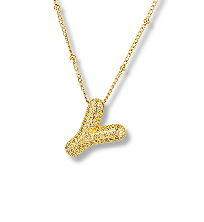 Juego de letras bumble con zirconias acero inoxidable