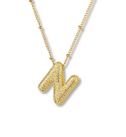 Juego de letras bumble con zirconias acero inoxidable
