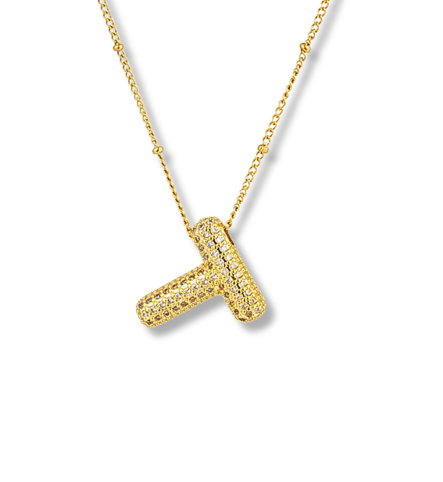 Juego de letras bumble con zirconias acero inoxidable