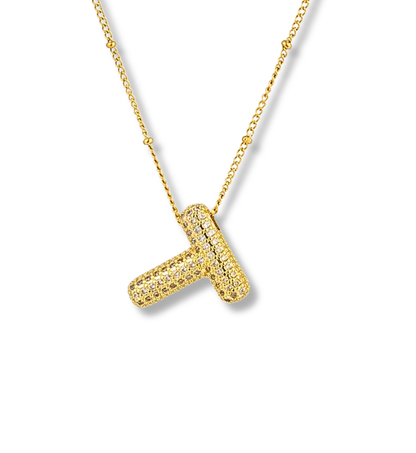 Juego de letras bumble con zirconias acero inoxidable