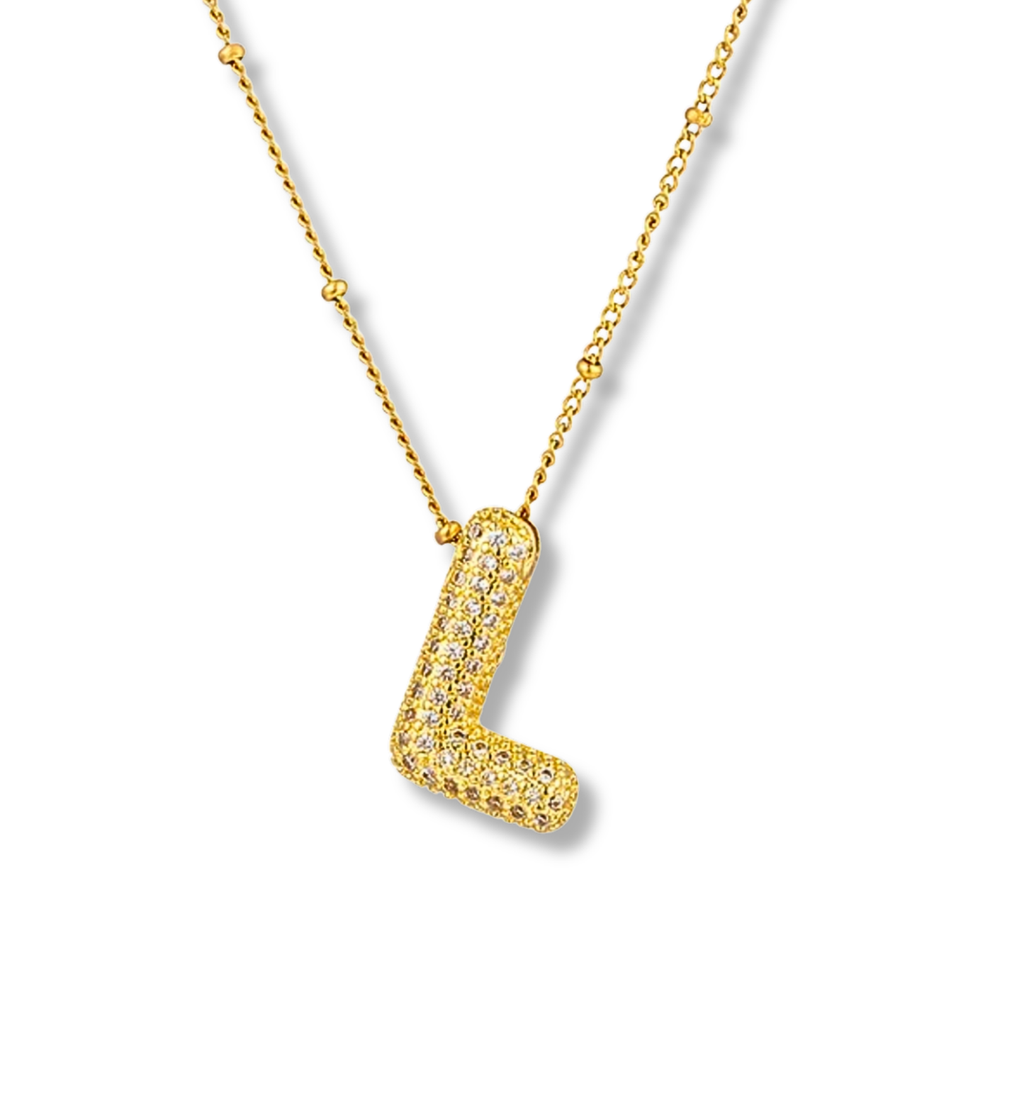 Juego de letras bumble con zirconias acero inoxidable