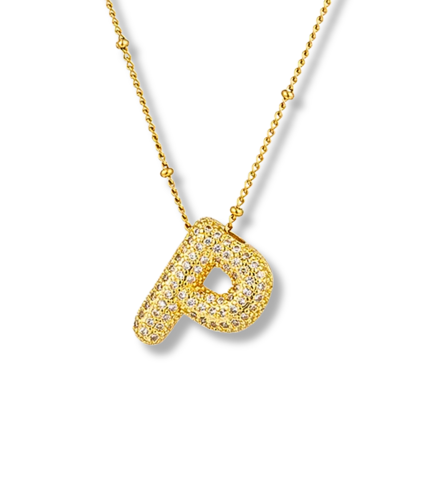 Juego de letras bumble con zirconias acero inoxidable