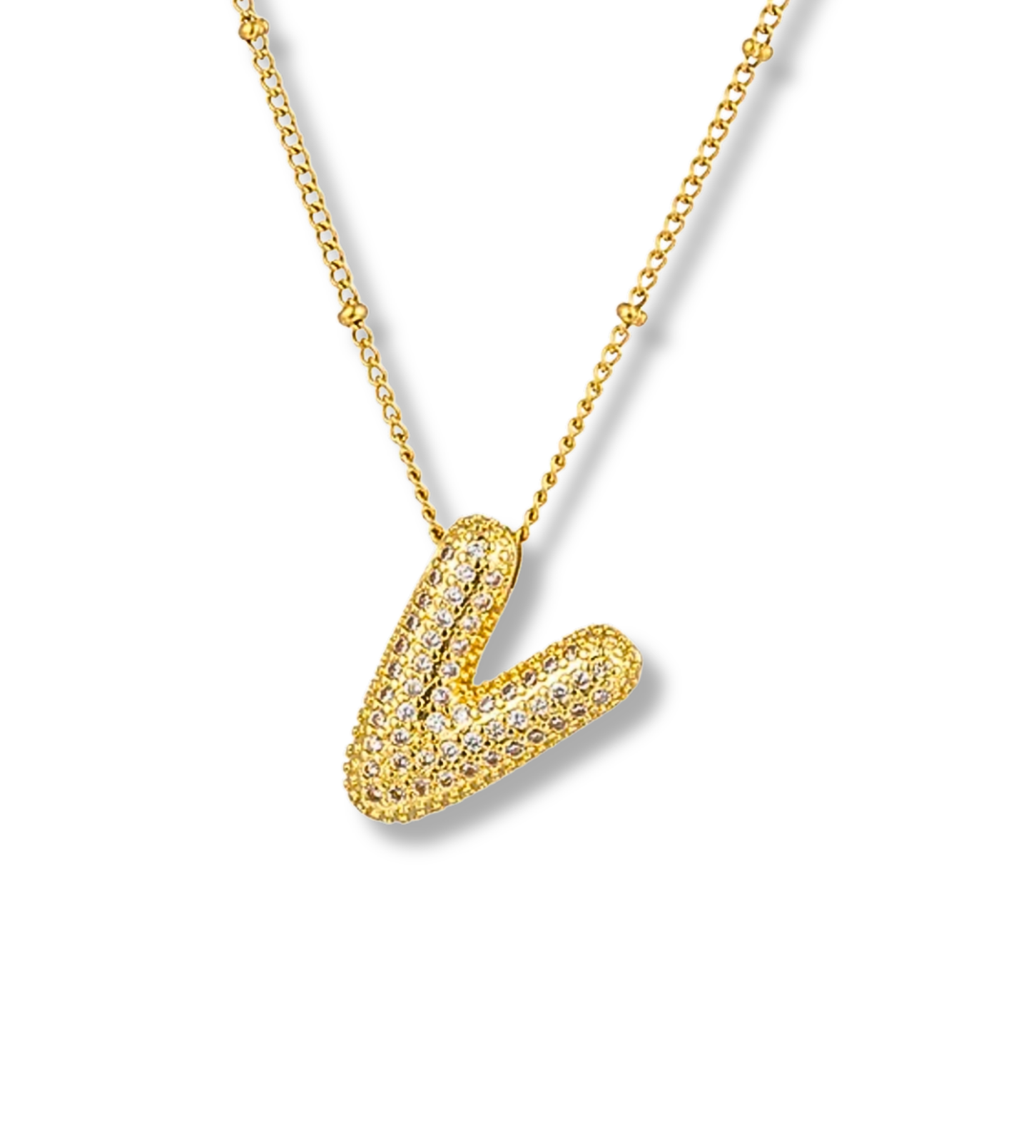 Juego de letras bumble con zirconias acero inoxidable