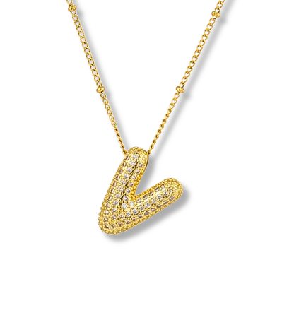 Juego de letras bumble con zirconias acero inoxidable
