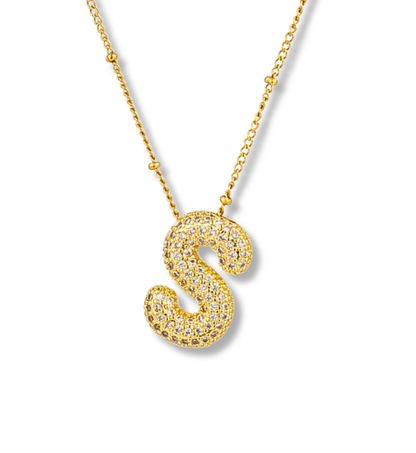 Juego de letras bumble con zirconias acero inoxidable