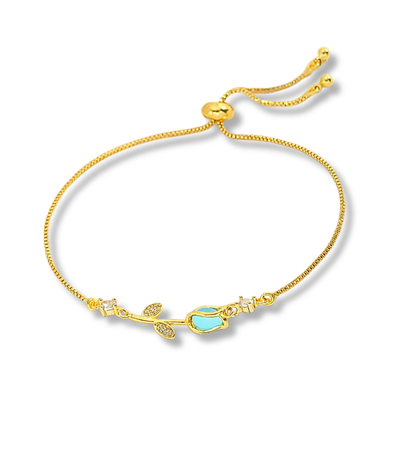 Pulsera Tulipan Chapa de Oro