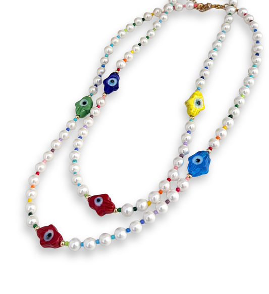 Collares Perlas de Rio con Ceramica