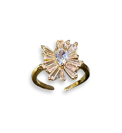 Anillo de acero Inoxidable Flor