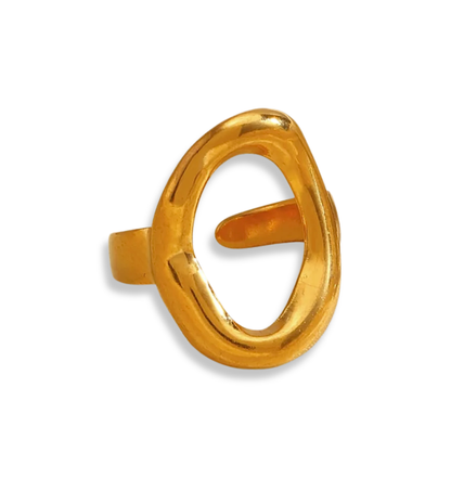 Anillo Ovalado Dorado