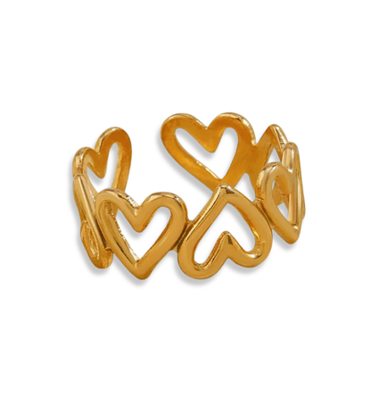 Anillo Corazones Ajustables