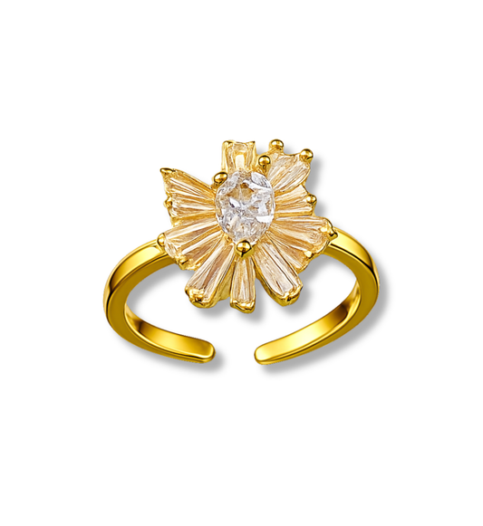 Anillo de acero Inoxidable Flor