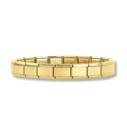 Italian bracelet dorada acero inoxidable