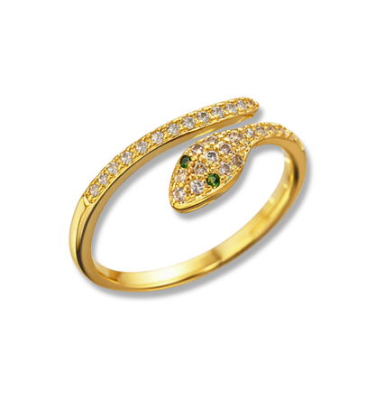 Anillo Serpiente Con Cristales