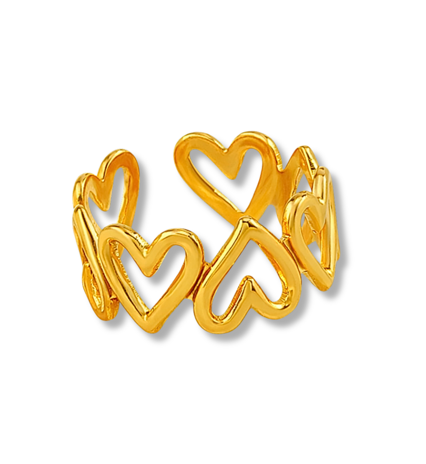 Anillo Corazones Acero Inoxidable