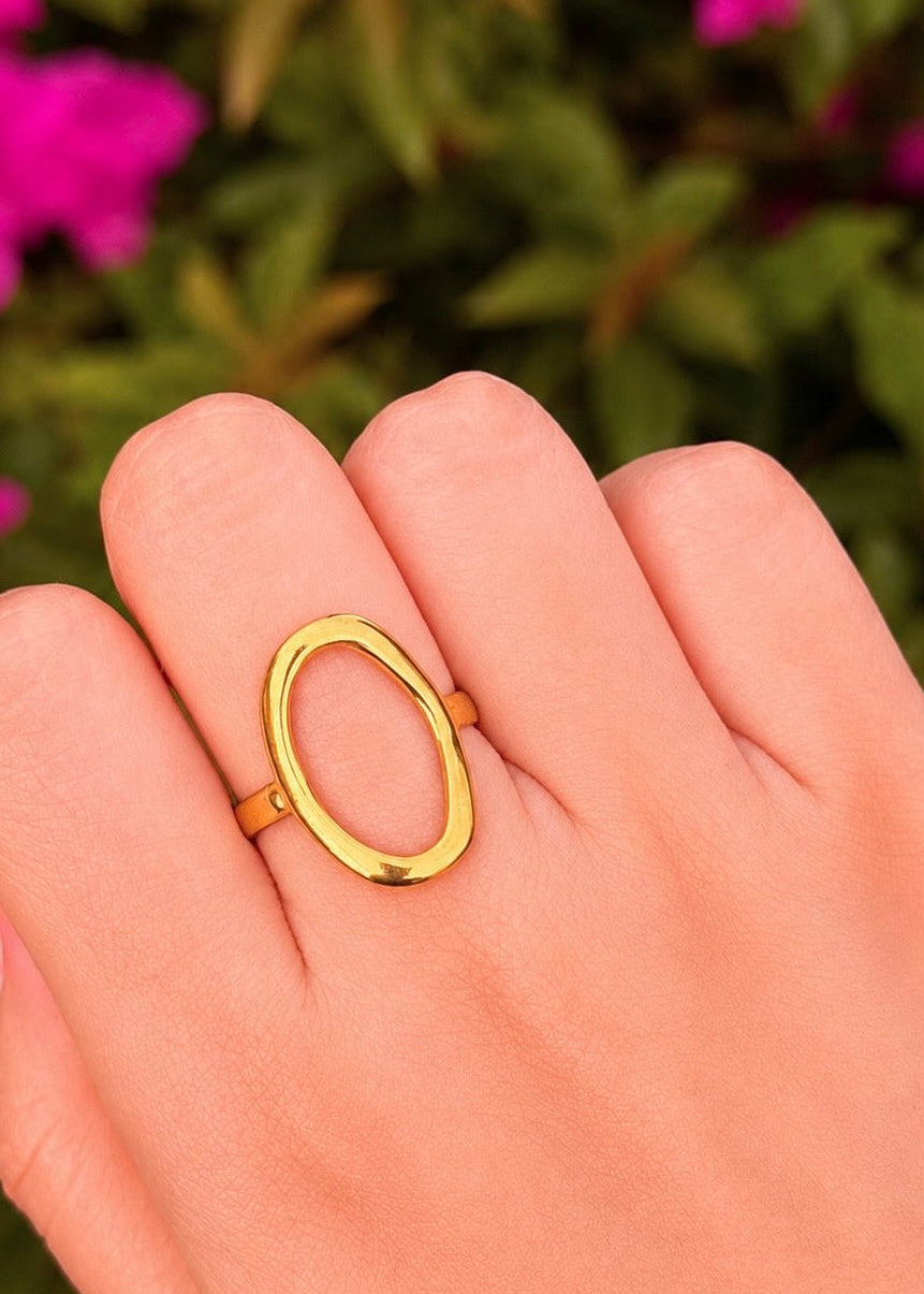 Anillo ovalado ajustable acero inoxidable