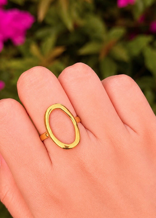 Anillo ovalado ajustable acero inoxidable