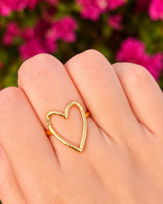Anillo Corazón 1 acero inoxidable