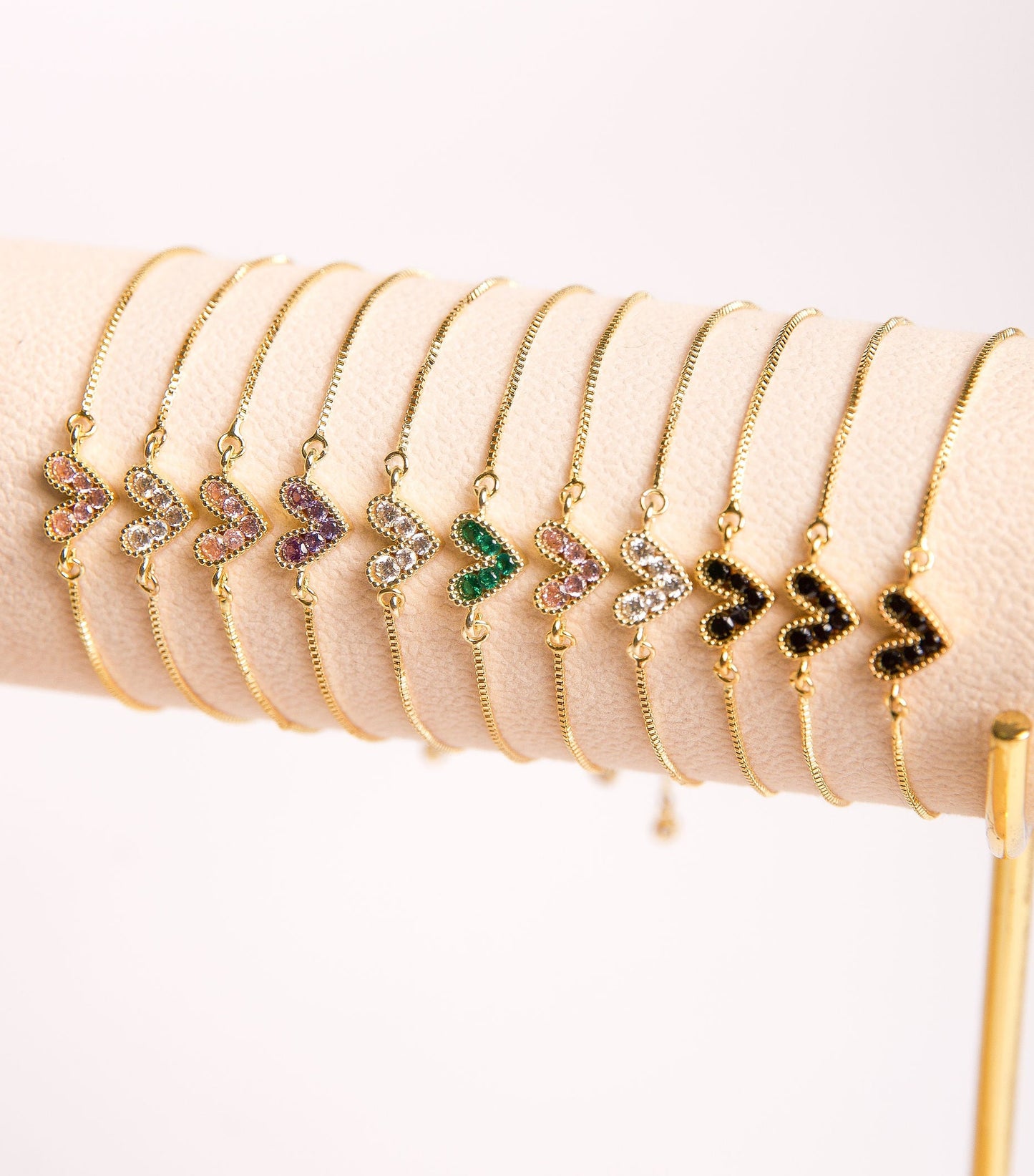 Pulseras de Corazones Ajustables