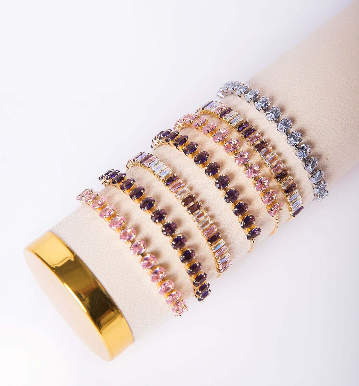 Pulseras De Circon Con Incrustaciones De Cobre