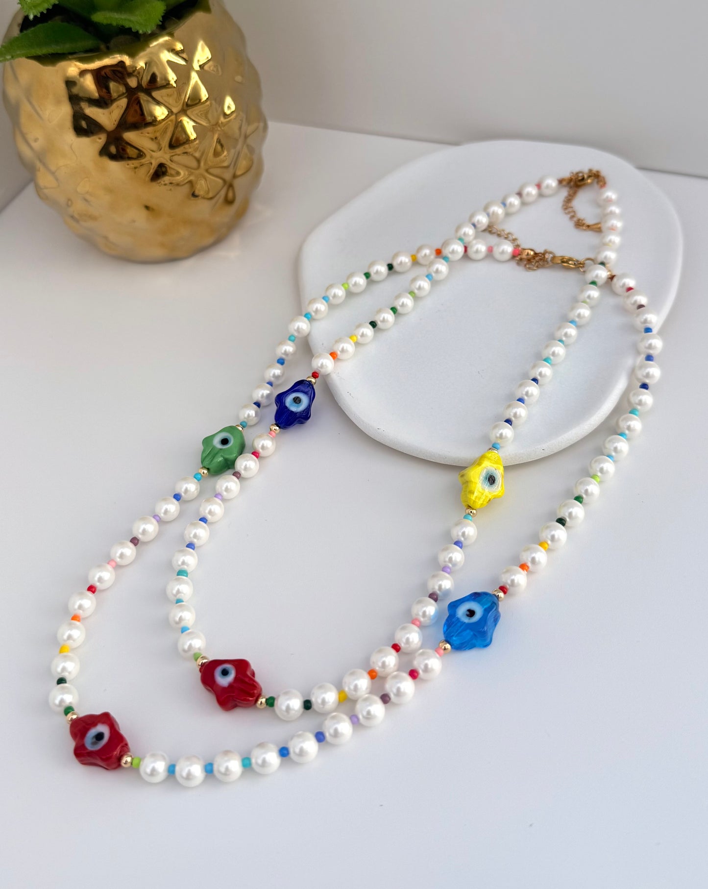 Collares Perlas de Rio con Ceramica