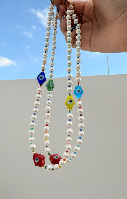 Collares Perlas de Rio con Ceramica