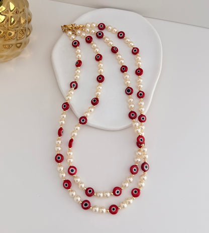 Collares Perlas De Rio Ojos Turcos