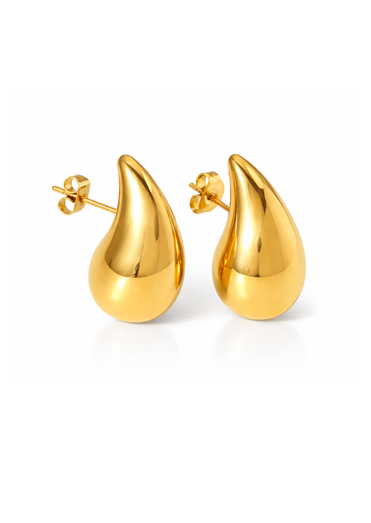 Aretes de gotita acero inoxidable