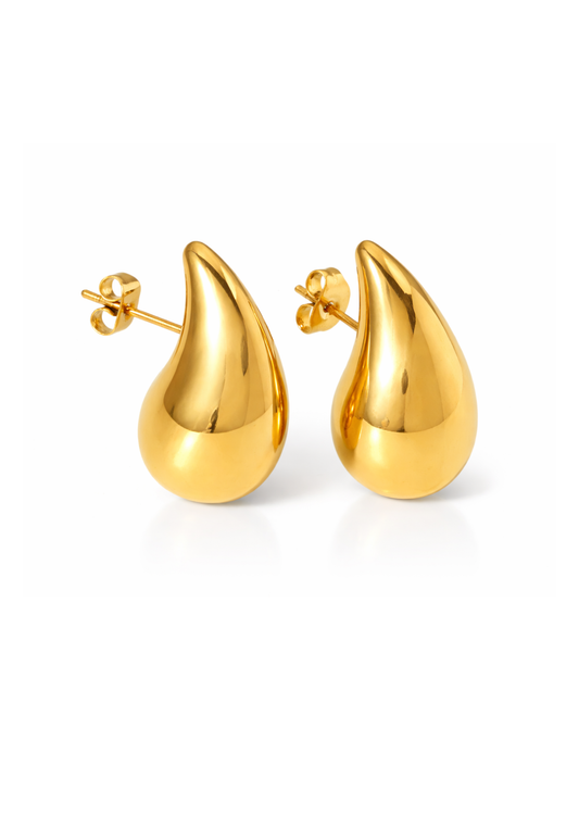 Aretes de gotita acero inoxidable