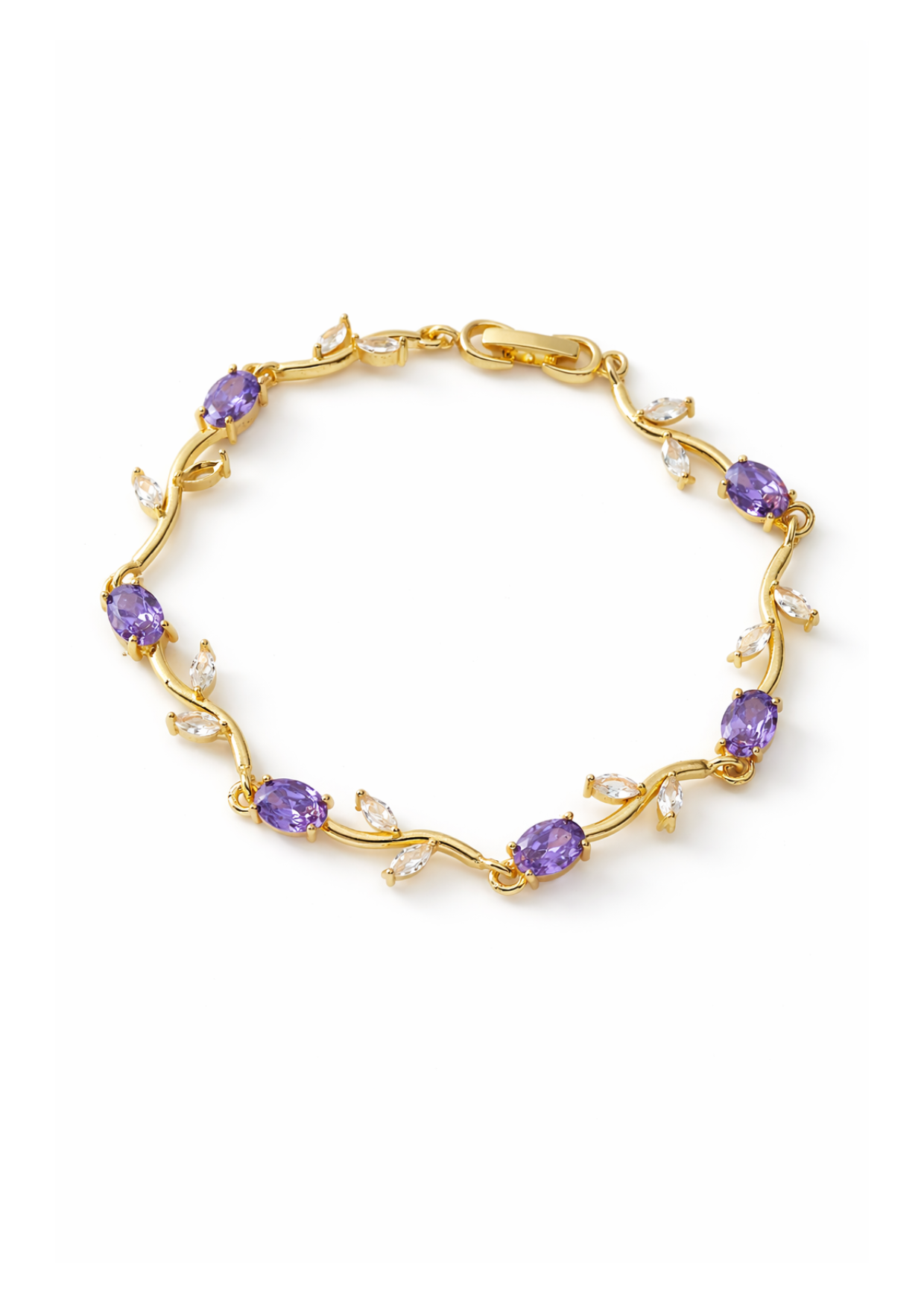 Pulseras tulipanes colores baño de oro 18k