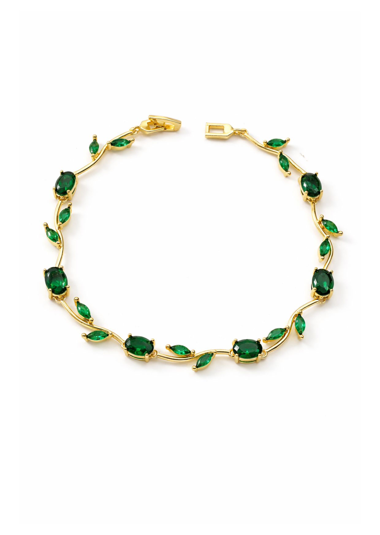 Pulseras tulipanes colores baño de oro 18k