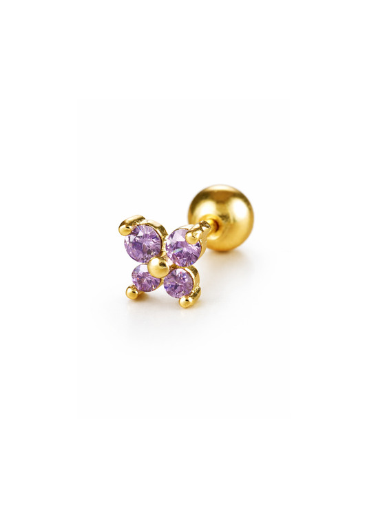 Pierceing flores acero inoxidable
