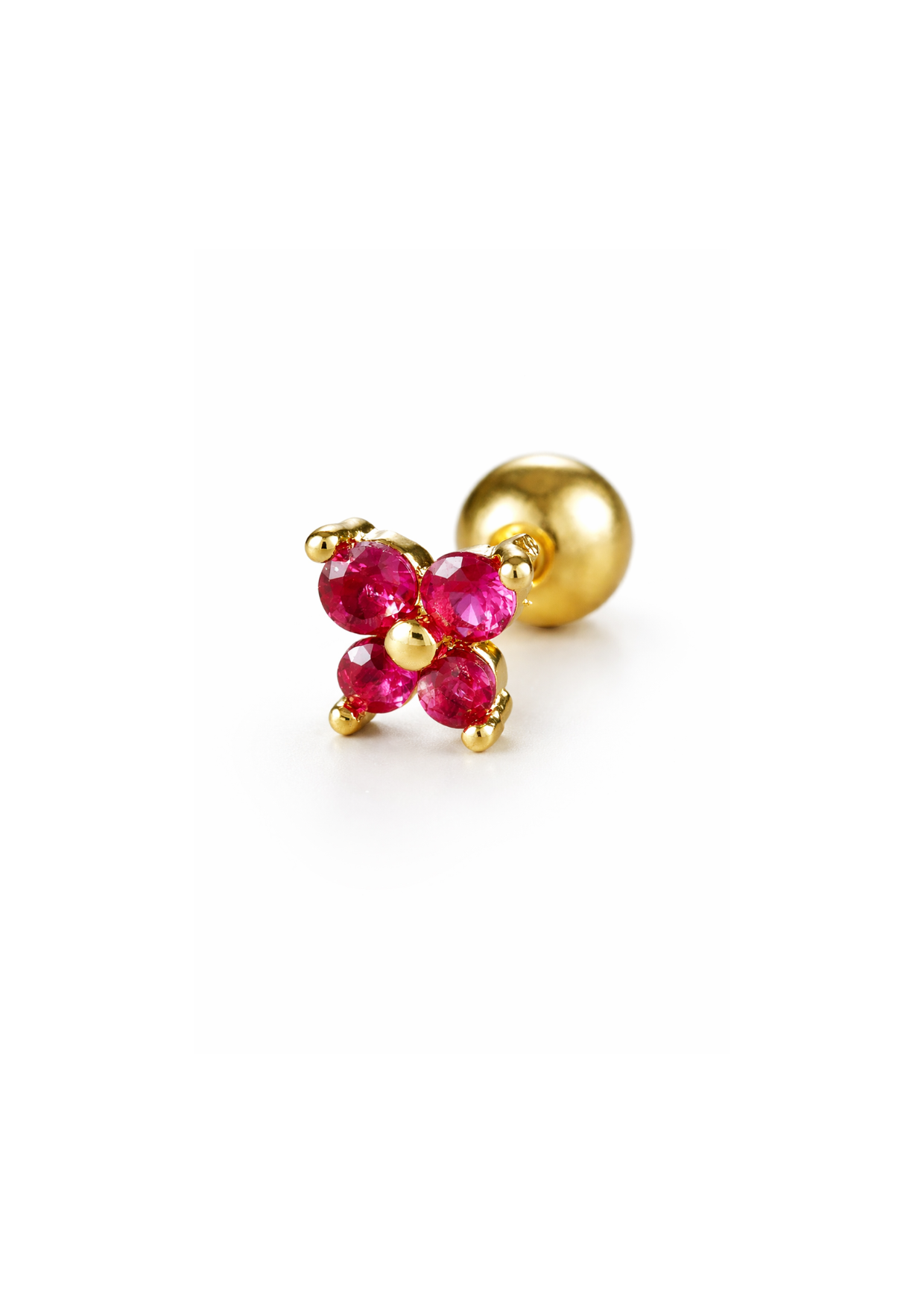 Pierceing flores acero inoxidable