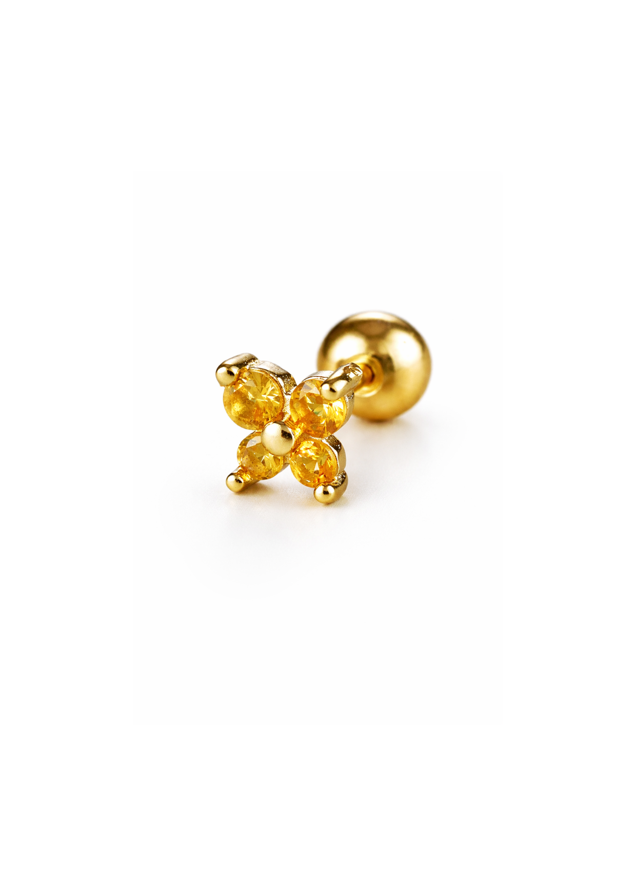 Pierceing flores acero inoxidable