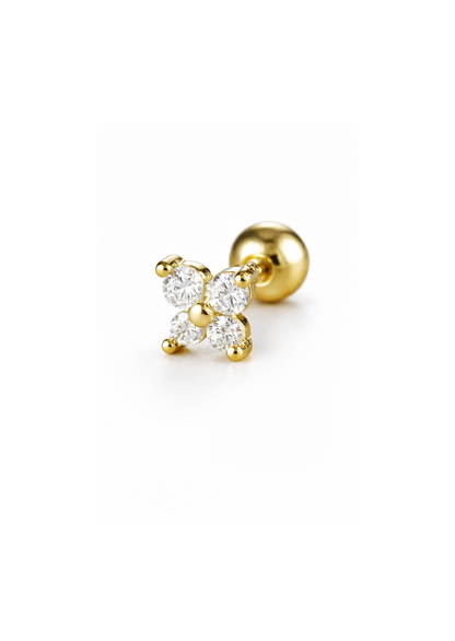 Pierceing flores acero inoxidable