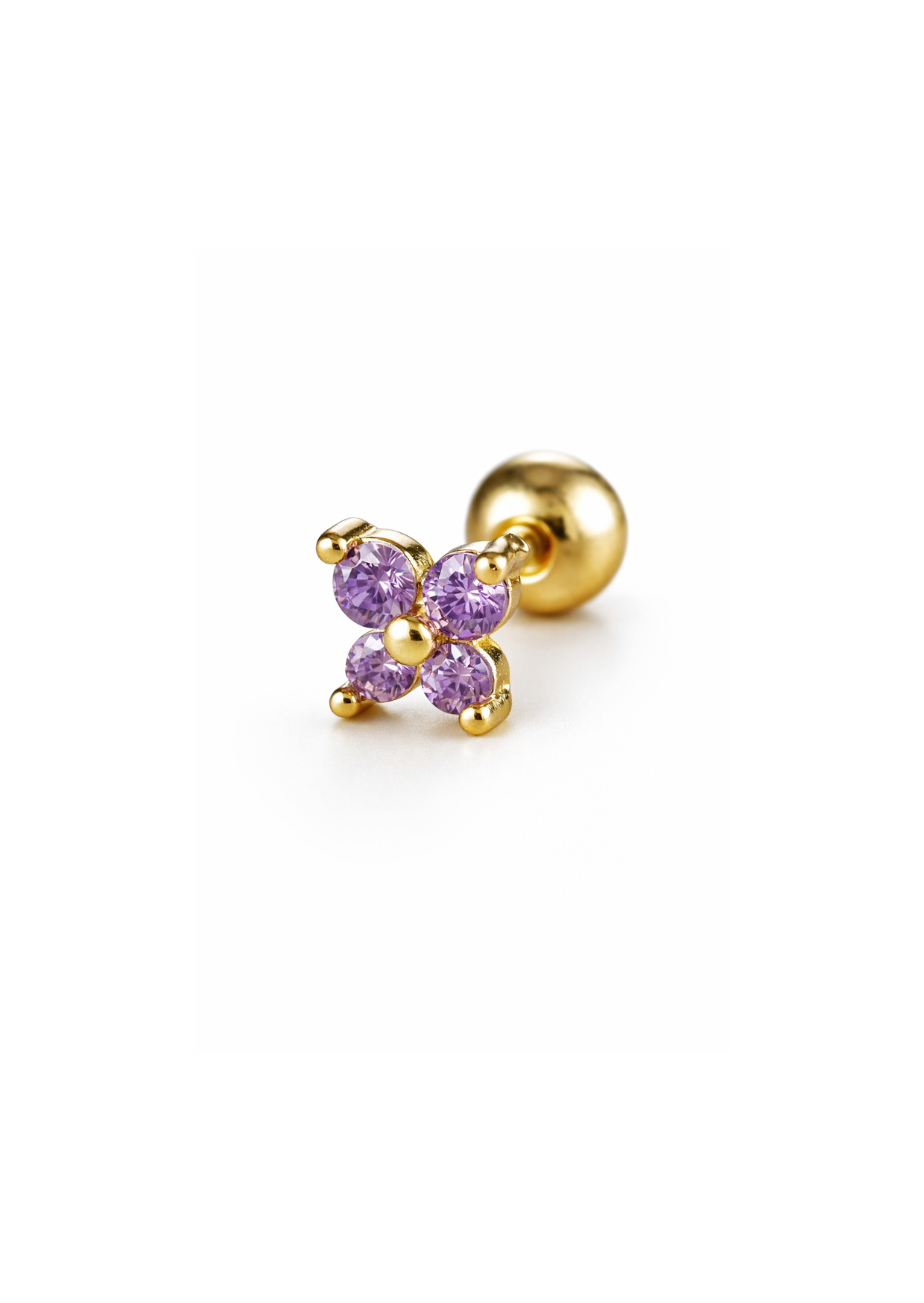 Pierceing flores acero inoxidable