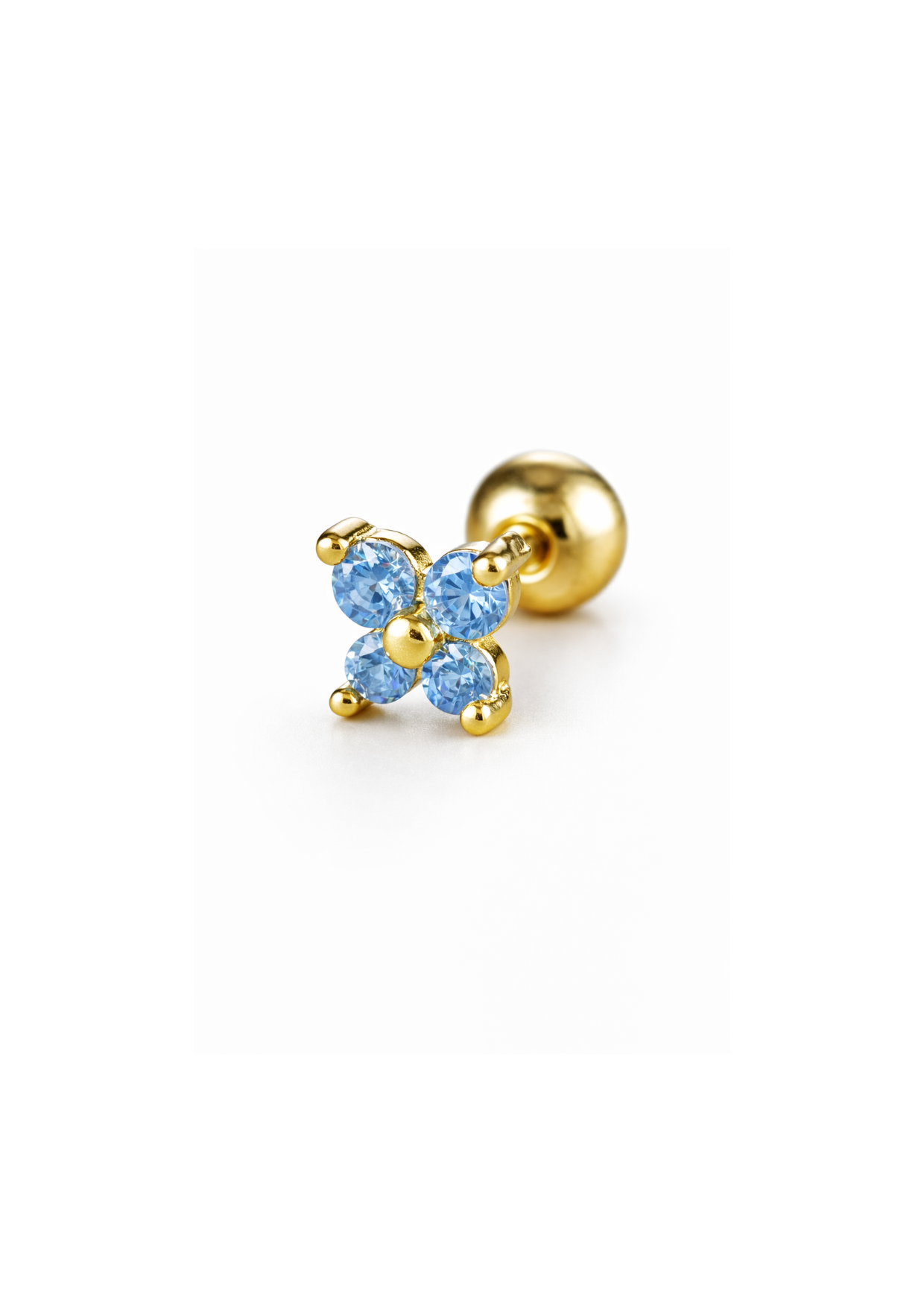 Pierceing flores acero inoxidable