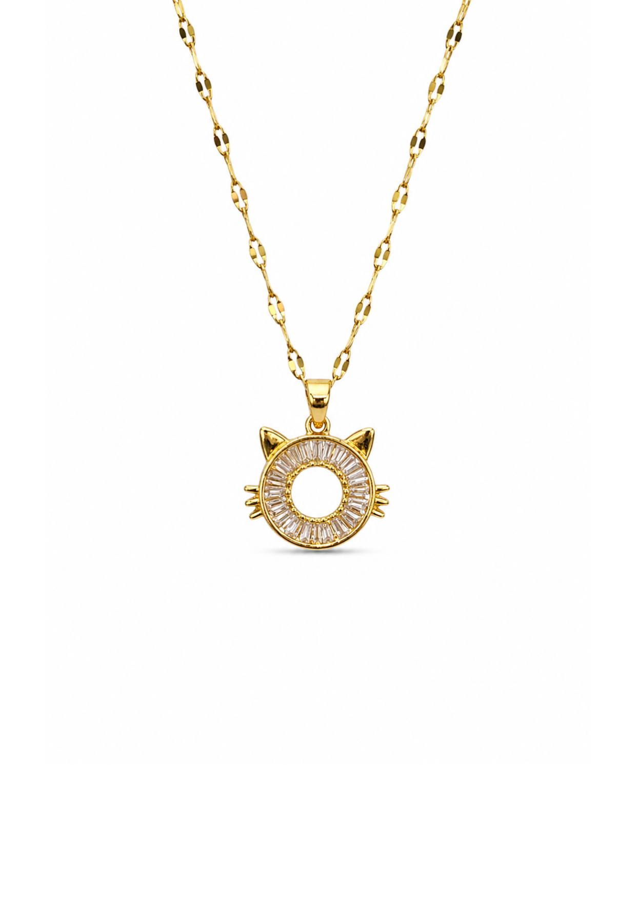 Collar formas diversas de acero inoxidable con zirconias