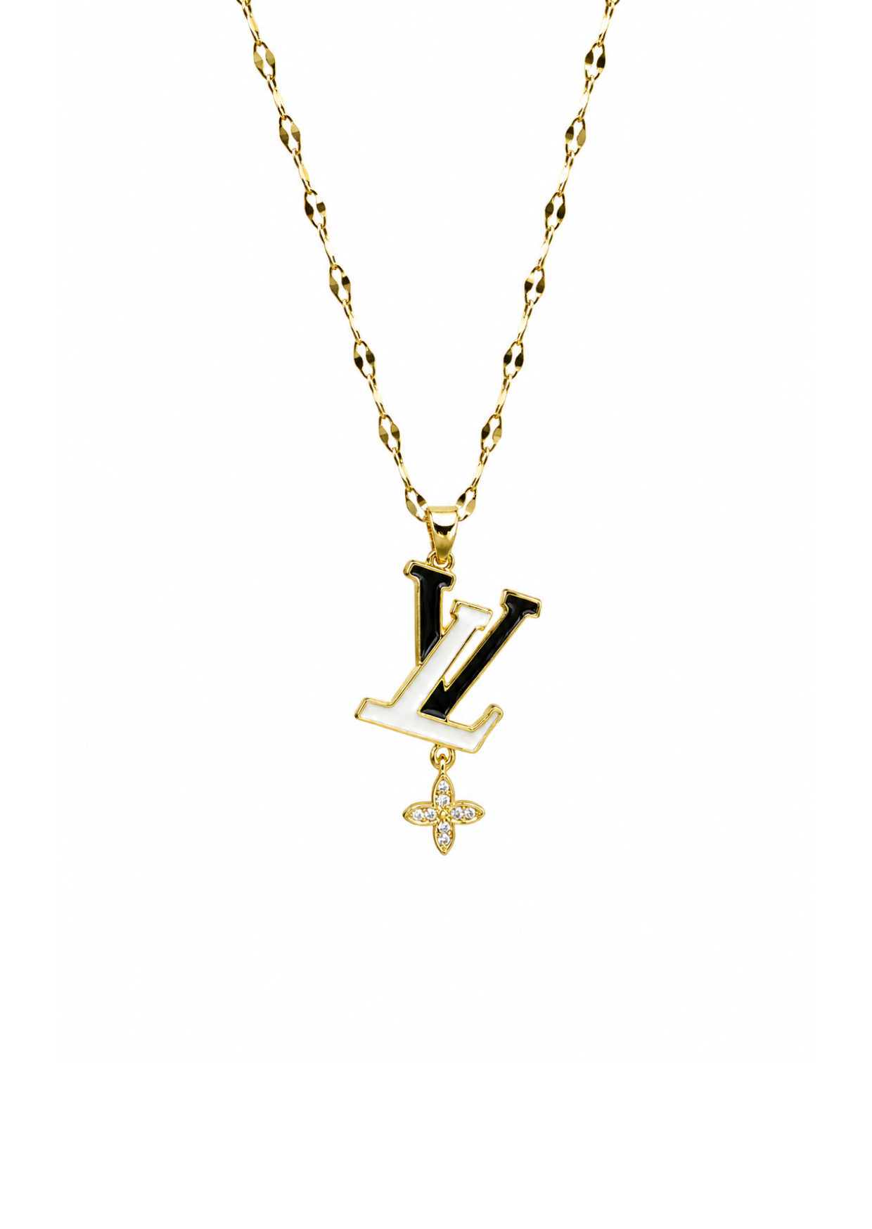 Collar diferentes logos con zirconias acero inoxidable