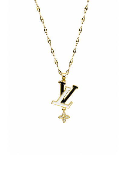 Collar diferentes logos con zirconias acero inoxidable