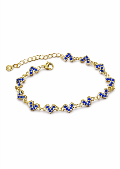 Pulseras Corazones Chapa de Oro