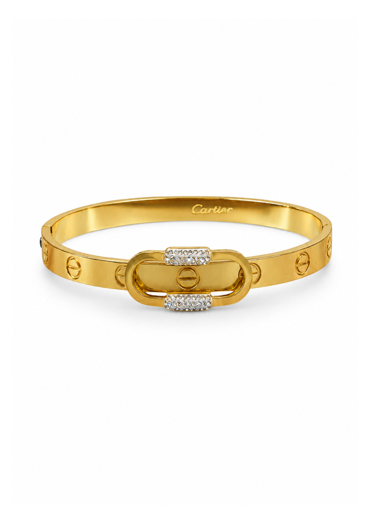 Brazalete cinturón tipo Cartier acero inoxidable