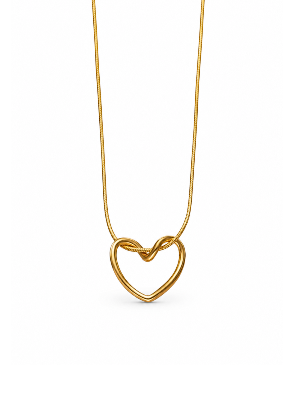 Collar corazón enlazado acero inoxidable 304 Waterproof 💧
