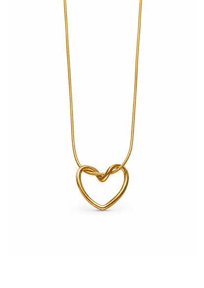 Collar corazón enlazado acero inoxidable 304 Waterproof 💧
