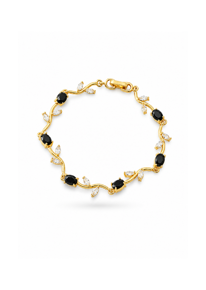 Pulseras tulipanes colores chapa de oro 18k