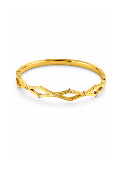 Brazalete rombos con cristales acero inoxidable