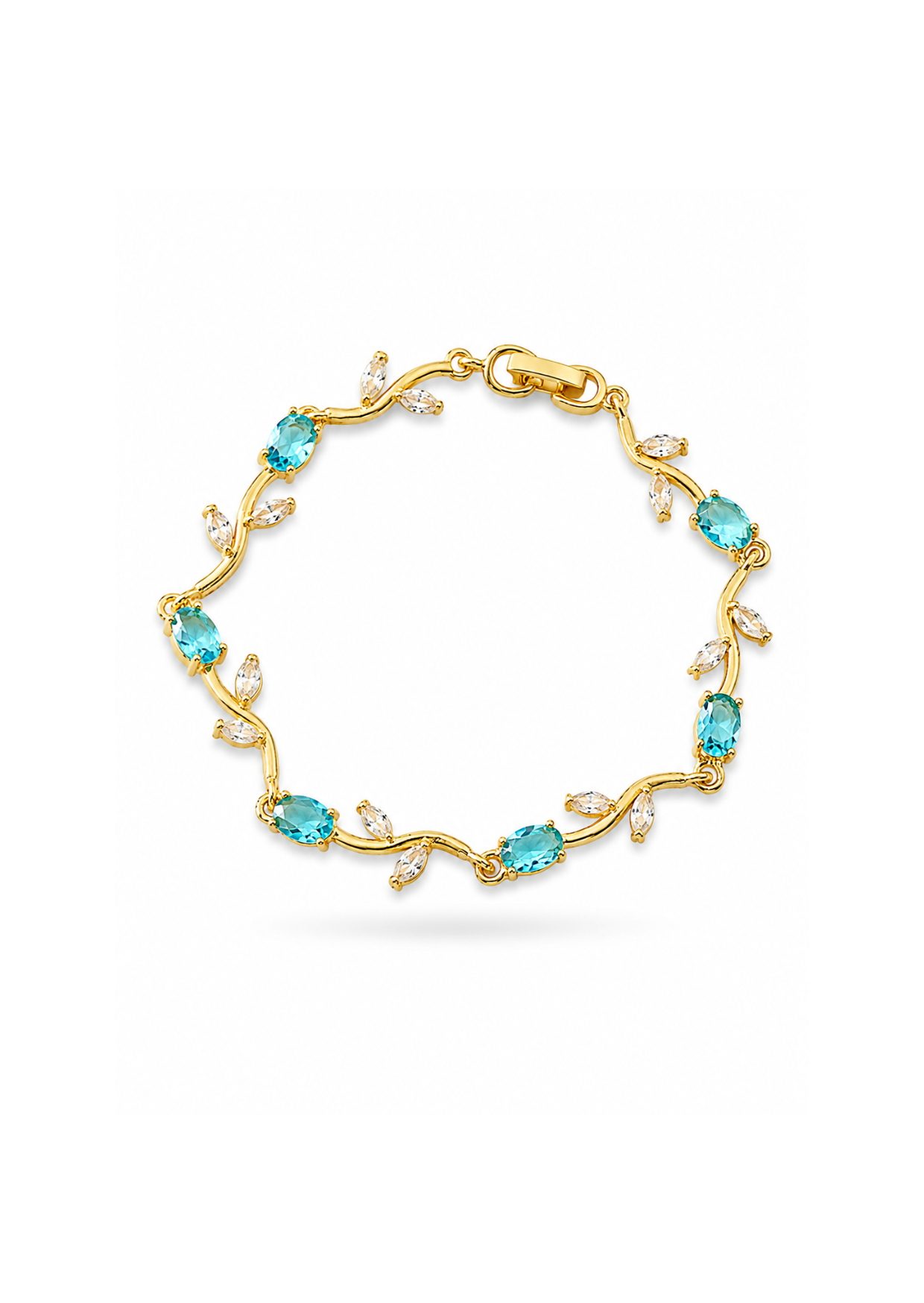 Pulseras tulipanes colores chapa de oro 18k